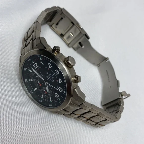 Bulova Marine Star 96A116.                           Black Dial, Titanium - Picture 4 of 5